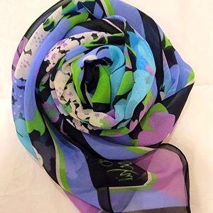 Bob Mackie Wearable Art Silk Scarf